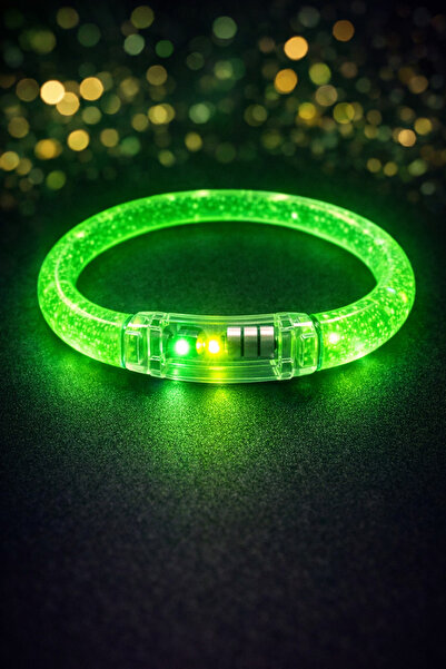 PARTİPORT LED Işıklı Parti Bilekliği Neon Glow Bracelet Disko Festival Konser...