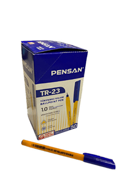 Pensan Tükenmez Kalem Bal Gövde Perforajlı Mavi Tr-23/H (50 Li Paket)