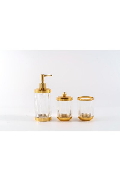 ROY KING LUXOR 3 PRÇ BANYO SETİ CLEAR GOLD