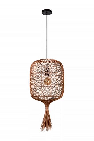 Lucide Candelabru suspendat GARVE din oțel și ratan, E27, IP20, model 03436/4...