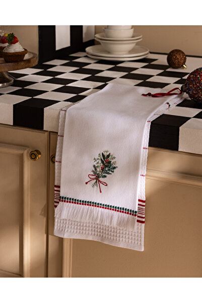 Madame Coco Sureau 2-Piece 100% Cotton Kitchen Towel Set - White