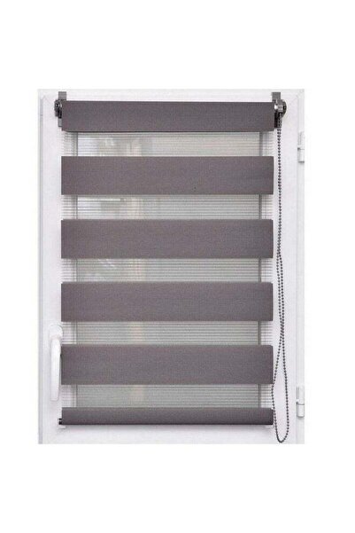 Luance Zebra Day-Night Roller Blinds Dark Grey 120 x 180 cm