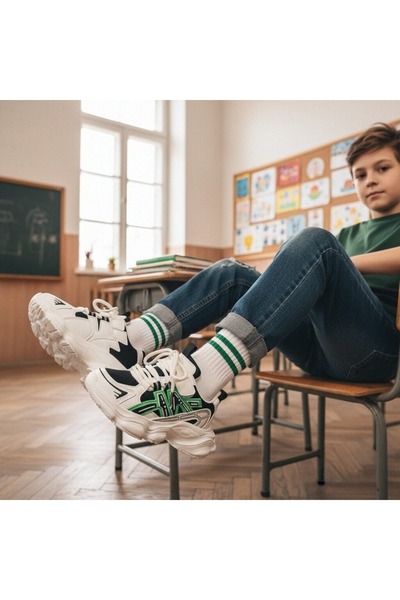 OEM Pantofi sport pentru copii, respirabili, versatili, piele ecologică şi ma...