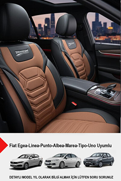 GM-DESIGN Titanium Series Luxury Linen Universal Car Seat Cover (Compatible w...