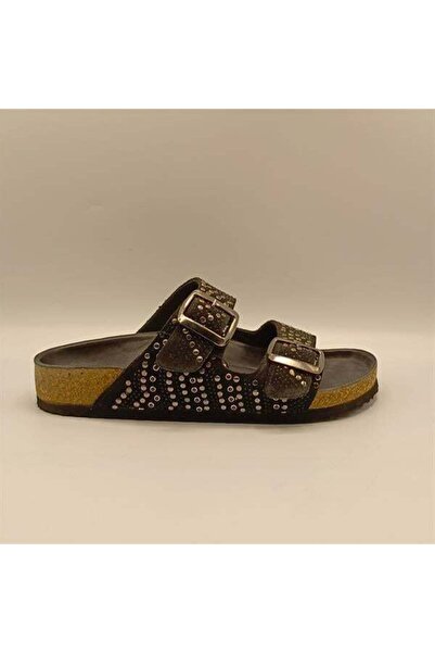 Ametist Aidan Black Cork Sole Orthopedic Slippers