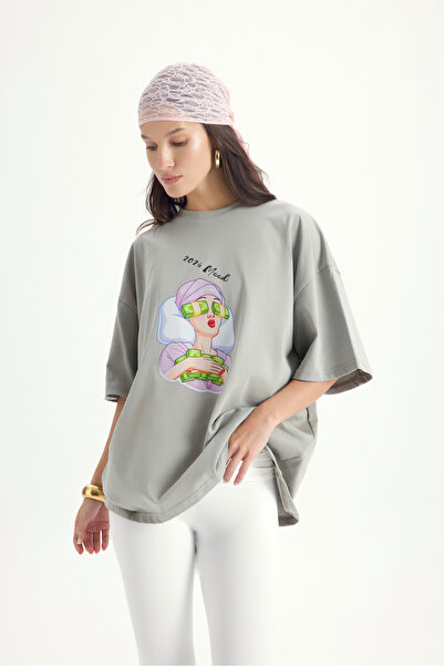 MAI STUDIOS CO. Тениска Mood Oversize Gri