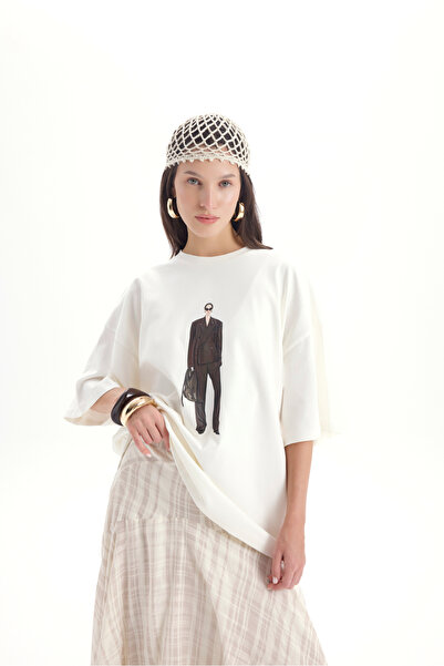 MAI STUDIOS CO. Vita Oversize Λευκό T-Shirt