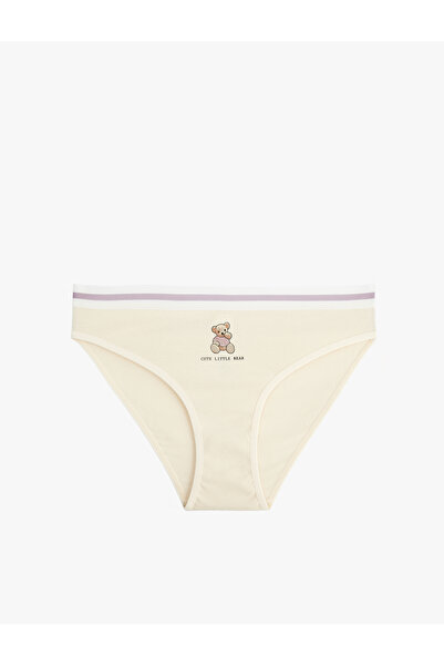 Koton Lastik Detaylı Pamuklu Rahat Kalıp Baskılı Brief Külot