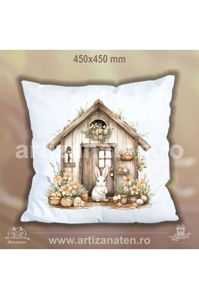 LimArt Multicolored Easter Decorative Cushion 45x45 cm - festive Easter design