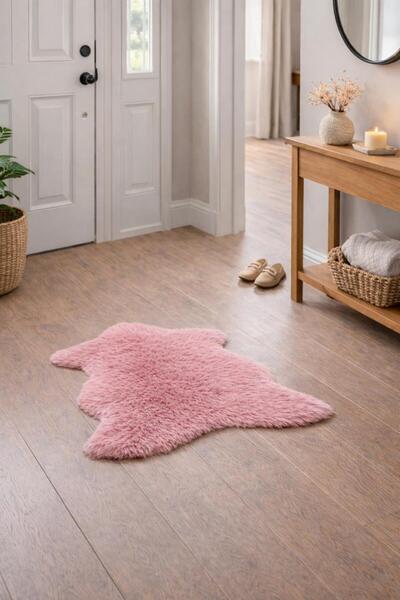 Emmy Home KUZU POST PELUŞ SÜET TABAN İNCE HALI - YUMUŞAK DOKULU TÜY