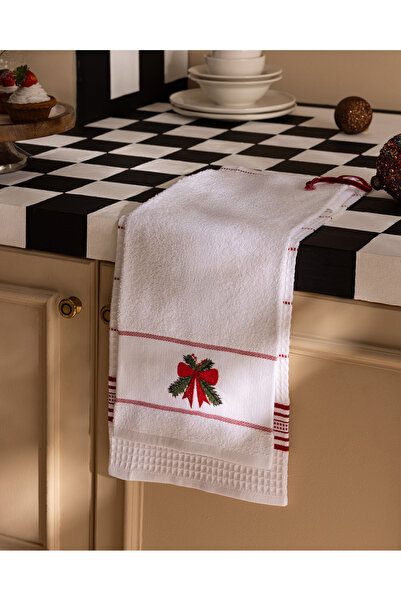 Madame Coco Brumeux 2-Piece 100% Cotton Kitchen Towel Set - White