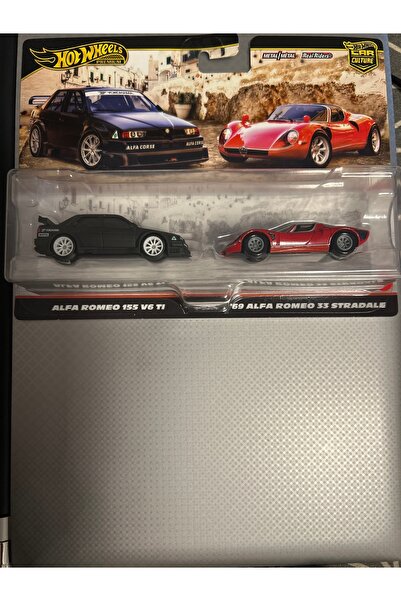 HOT WHEELS Premium CAR CULTURE 2li ALFA ROMEO 155 V6 Tİ 69 ALFA ROMEO 33 STRA...