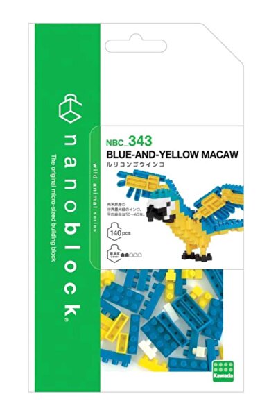Bandai Namco Bandai Nanoblock Animal Perroquet bleu et jaune Building Block (...