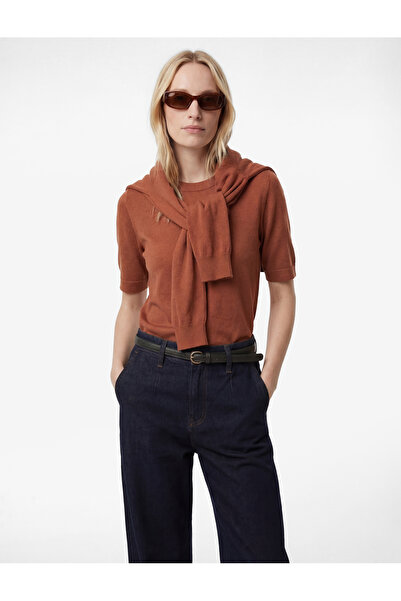 Koton Bisiklet Yaka Kısa Kollu Triko Kazak