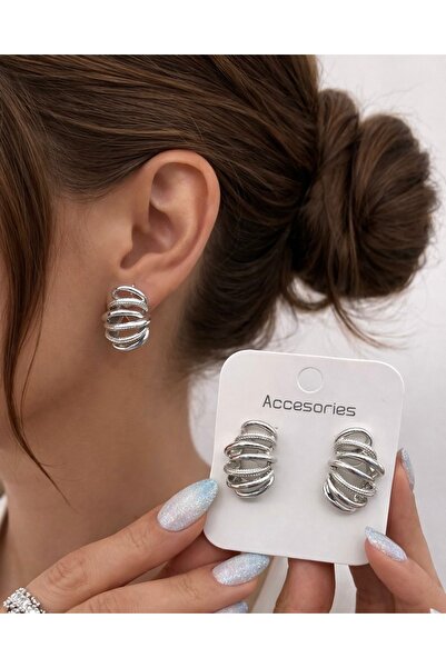 FERİHA DESING Multiple Ring Design Earrings – Gold & Silver Color |   Stylish...