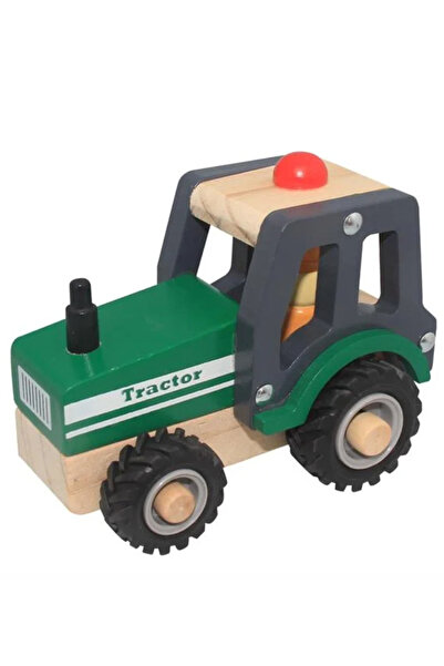 magni Wooden tractor with rubber wheels (3895)