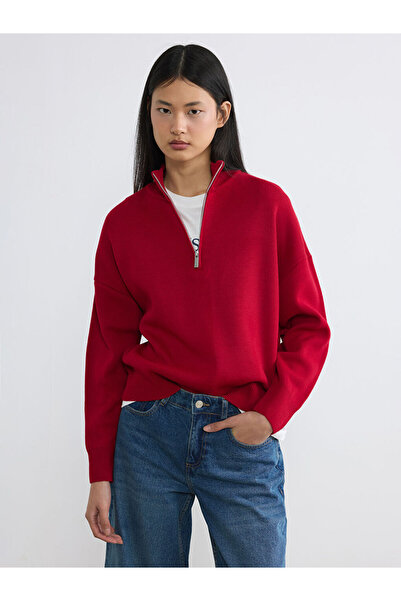 LC Waikiki Rmz Gi̇yi̇m Farkiyla Dik Roba Collar Women's Knitwear Sweater