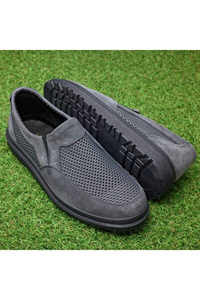 Tellus Men's Leather Perforated Moccasins, with Flat Sole, 05-21