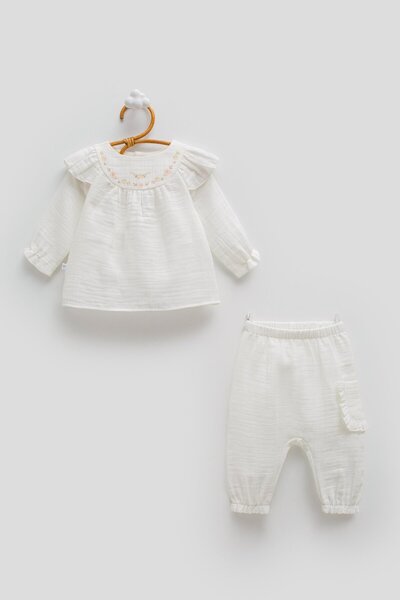 Caramell طقم كاراميل 3-18 أيه آر بينز آبينغ آيز فلورز المكون من قطعتين - إكرو