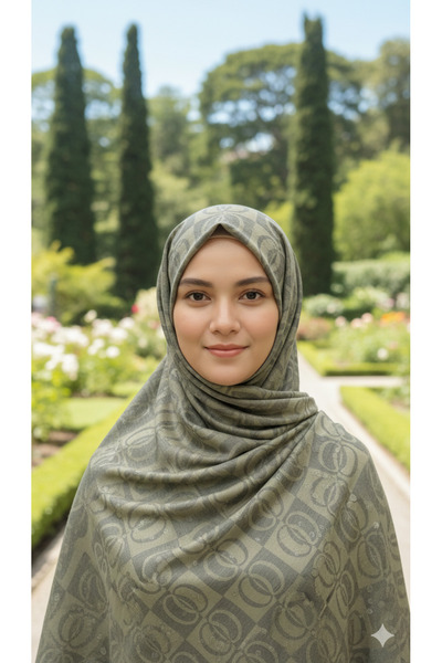 Helyabutik Βαμβακερό σάλι με σχέδιο δακτυλίου και πούλιας