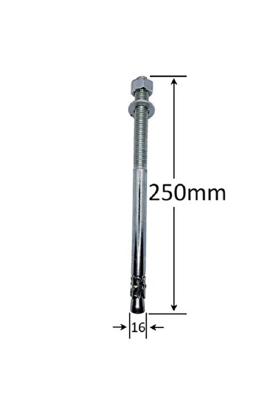 Gray Square Conexpand Ancora Cu Cep Cilindric Si Clema M16x250 - 10buc/cutie