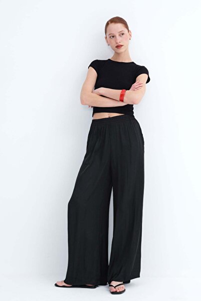 Addax Satin Wide Leg Trousers Pn17298
