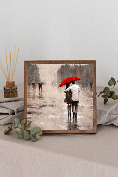 Dekorsiahome Tablou pătrat cu ramă din lemn TK3550