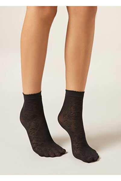 Calzedonia Floral Patterned Fishnet Socks