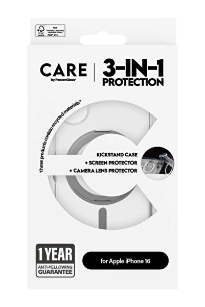 Panzer Glass Carcasă ceramică CARE by PanzerGlass 3 în 1 pentru iPhone 16