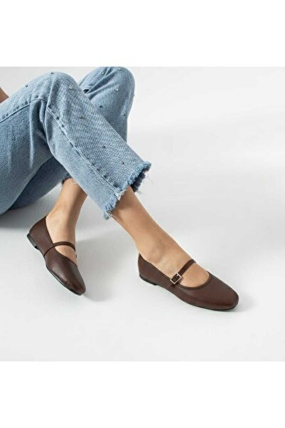 FEMME FATALE Balerini cu vârf rotund, talpă ortopedică plată, pentru purtare ...