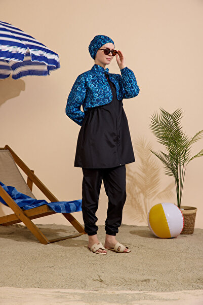 GAVLİA Women's Hijab Swimsuit 4-Piece Set - Full Coverage with Zipper..