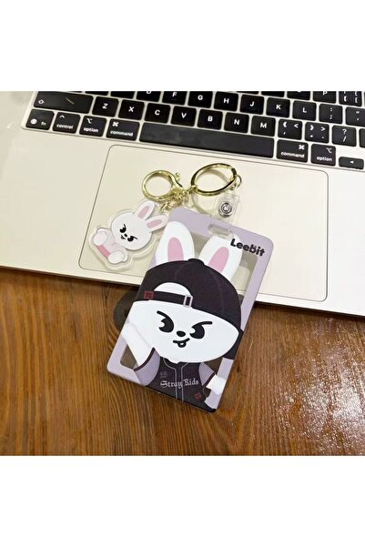 Kpop Dünyasi STRAY KIDS Lee Know '' Leebit '' Sert Kapak Card Holder/Anahtarlık