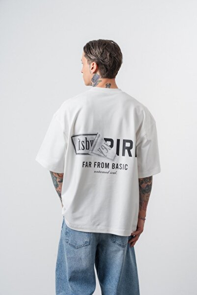 DENİKK Trend Premium Print Embroidery Oversize Unisex Short Sleeve T-Shirt-Pr...