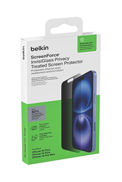 Belkin Protecție ecran TemperedGlass AM pentru iPhone 15 Plus/14 Pro Max