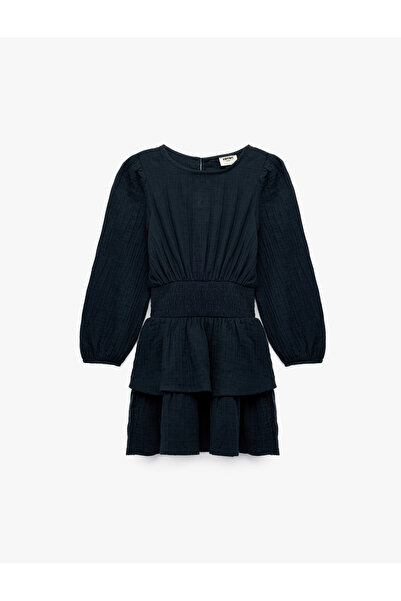 Koton Gipeli haljina sa dugim rukavima okrugla kragna Pamuk komada od muslina