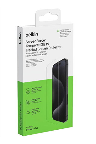 Belkin Προστασία οθόνης από σκληρυμένο γυαλί AM για iPhone 15 Pro