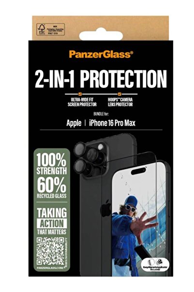 Panzer Glass Pachet PanzerGlass iPhone 16 Pro Max 6.9'' 2 în 1