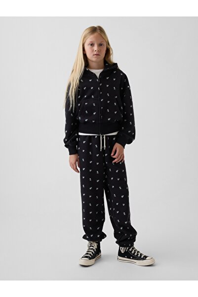 GAP Kız Çocuk Siyah VintageSoft Relaxed Jogger Eşofman Altı