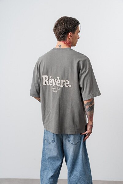 DENİKK Trend Premium Print Embroidery Oversize Unisex Short Sleeve T-Shirt-Pr...