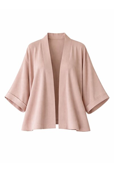 Retrobird Design Boho Mini Kimono Women's Cream