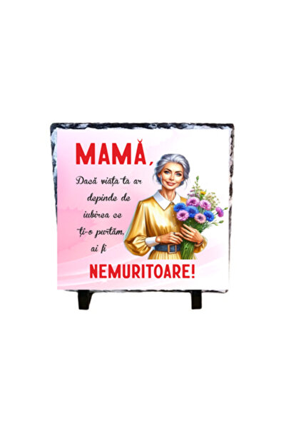 ROPRESSO Piatra ardezie – Mesaj emoționant pentru mama ta 14x14 cm