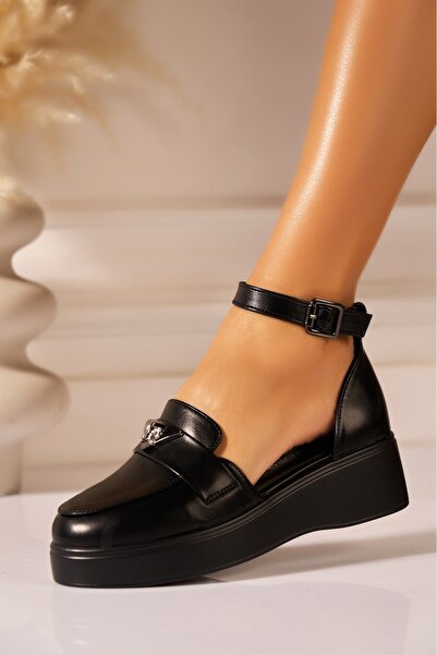 Joana Дамски черни кожа ежедневни обувки 36