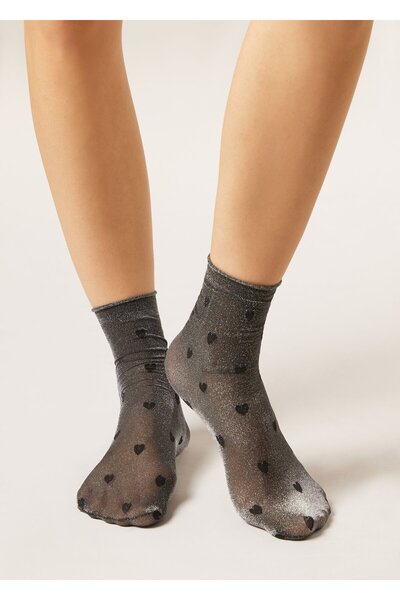 Calzedonia Thin Socks with Glitter and Hearts