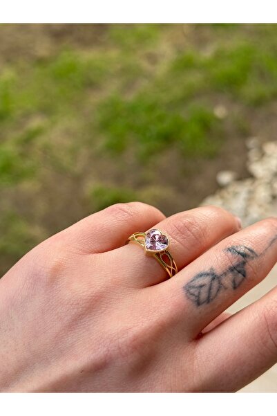 Amora Perla Jewelry 925 Ayar Gümüş Kalp Taşlı Yüzük – Sonsuzluk Detaylı Özel ...