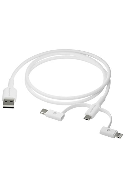 dbramante1928 Reîncărcare - Cablu 3 în 1 - USB A la USB-A, C și Lightning-W