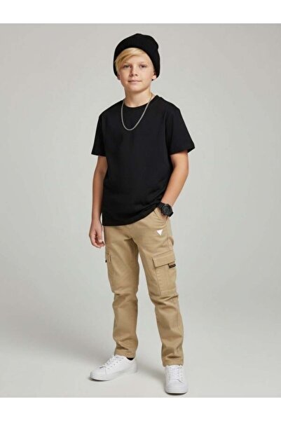 Zekids Ελαστικό παντελόνι για αγόρια με τσέπες cargo