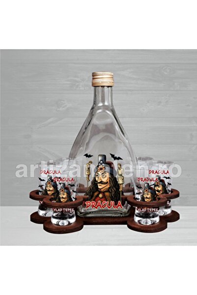 LimArt Brandy set with 6 brandy glasses - Vlad Tepes 1x250 ml, 6x25 ml - 20x1...