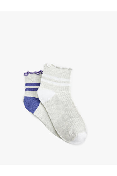 Koton Комплект от 2 чифта чорапи от памучна смес с райета