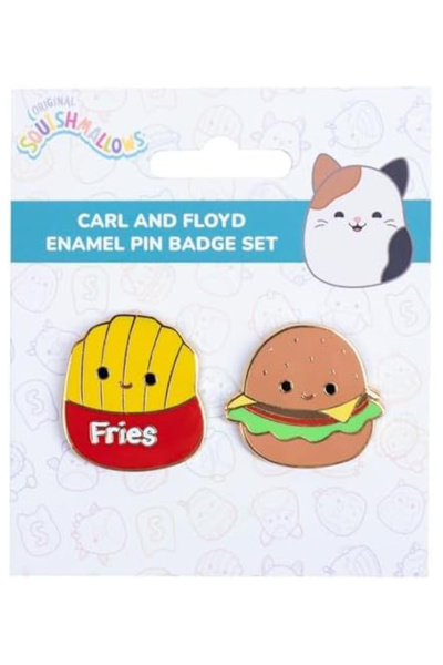 Squishmallows Pin Badges Carl & Floyd