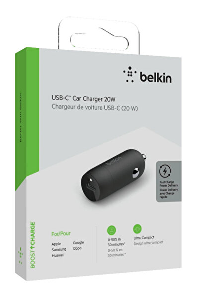 Belkin Φορτιστής αυτοκινήτου PD 20W